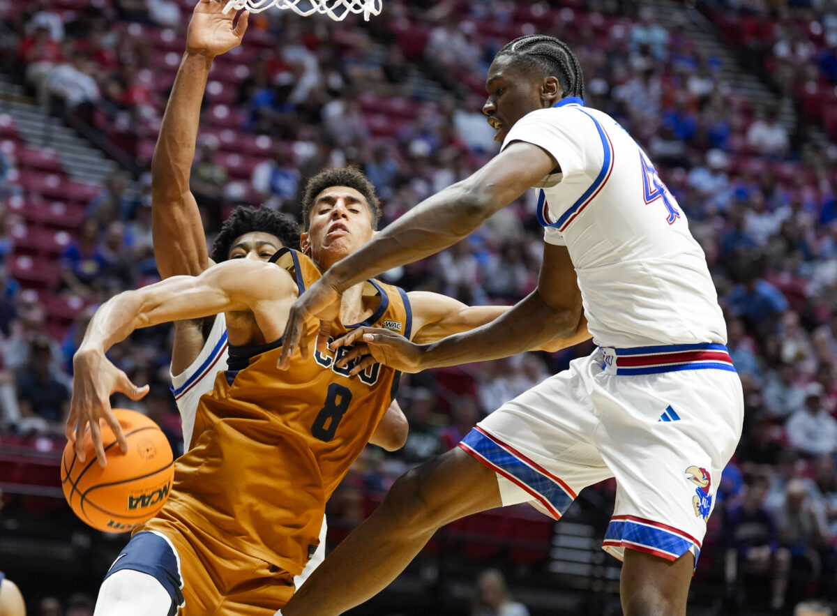 Photo Gallery: Kansas survives late surge from Cal Baptist to advance ...